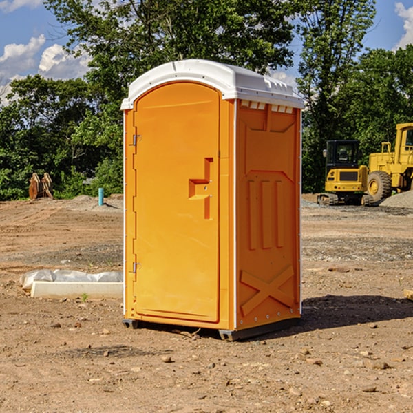 do you offer hand sanitizer dispensers inside the portable toilets in Villa Grande